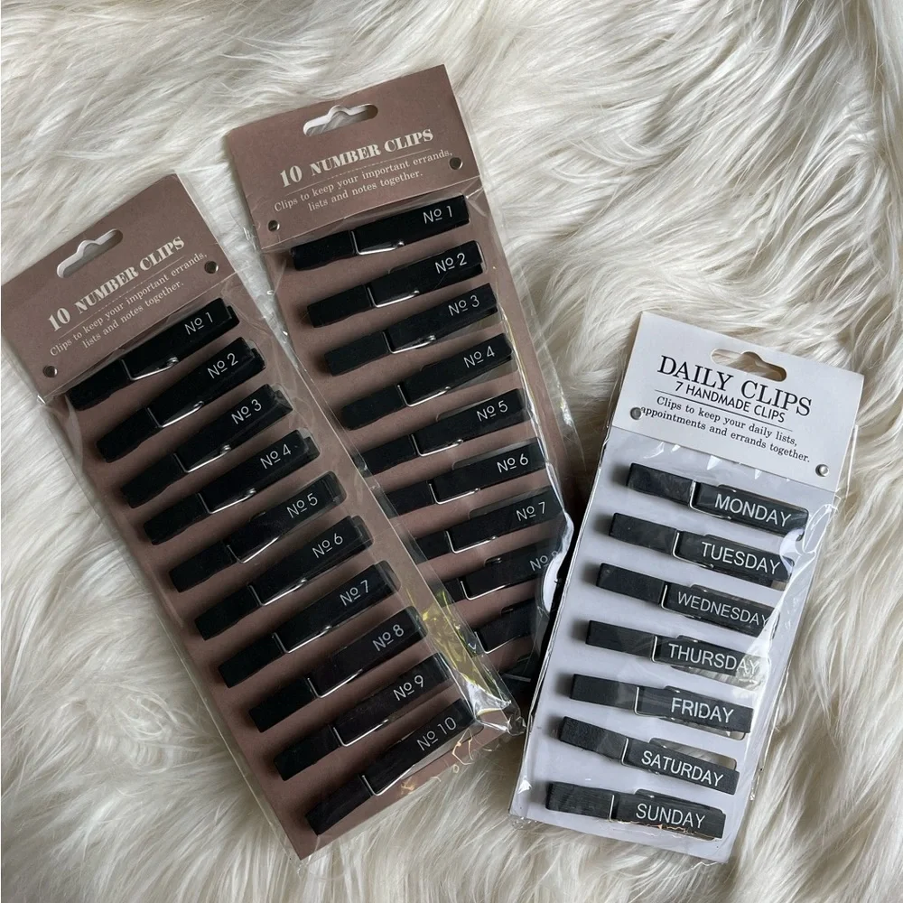 NWT Sheffield Home Set of 3 Close Pin Clips